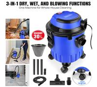 6000W Wet and Dry Vacuum Vac Cleaner Industrial 15L 220V 3 in 1 Portable Blower