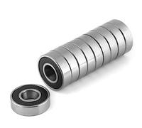 6001 2Rs, 6001 2Rs, 10 Pcs Ball Bearing, 12x28x8mm Deep Groove Ball Bearing Double Shield Waterproof High Temperature Resistance Multi-Use Rubber Sealed Deep Groove 6001-2RS