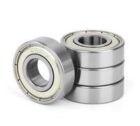 6001ZZ Ball Bearings 12 x 28 x 8 mm Chrome Steel and Pre-Lubricated Deep Groove Ball Bearings, 6001Z Double Metal Seal with Seals Shields for DIY, Skateboards, Lathes, Engines, Pack of 4
