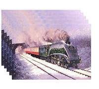 60022 Mallard BR A4 Railway Engine Locomotive Steam Train Christmas Xmas Card - 5 Pack