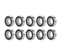 6003-2RS Deep Groove Ball Bearings 17x35x10mm Rubber Sealed 10pcs - Steel, Low Noise, Long Service Life for Hobby & Miniature Shaft Projects