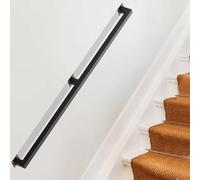 600cm Metal Iron Grab BarsWall Mounted Safety Stair RailingIndoor/Outdoor Balustrade SupportRust Resistant Black Powder Coated19ft/5.7m Length