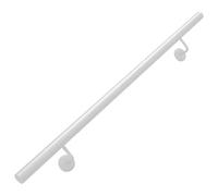 600cm White Galvanized Iron ir Railing - Safe Indoor & Outdoor Industrial Garden Railing for Hallways, Attics, Patios -, Slish Design