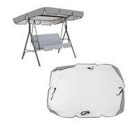 600D High Quality Silver Coated Oxford Cloth Canopy for Swing Durable and Tear-Resistant Swing Replacement Canopy for Lawn Garden, Party ,grey-190*132*15cm