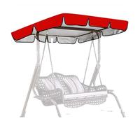 600D High Quality Silver Coated Oxford Cloth Canopy for Swing Waterproof,UV Protected Outdoor Awning for Lawn Garden, Party ,red-195*125*15cm