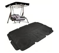 600D High Quality Silver Coated Oxford Cloth Outdoor Swing Canopy Replacement Durable and Tear-Resistant Porch Swing Canopy Replacement Top for Lawn Garden, Party ,Black-190*132*15cm