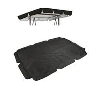 600D High Quality Silver Coated Oxford Cloth Porch Swing Canopy Durable and Tear-Resistant Swing Cover for Lawn Garden, Party ,Black-190*132*15cm