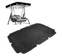 600D High Quality Silver Coated Oxford Cloth Porch Swing Canopy Windproof Heavy Duty Rip Proof Swing Chair Cover for Lawn Garden, Party ,Black-164*114*15cm