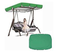 600D High Quality Silver Coated Oxford Cloth Porch Swing Canopy Windproof Heavy Duty Rip Proof Swing Canopy Replacement Top for Lawn Garden, Party ,green-190*132*15cm