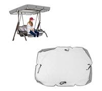 600D High Quality Silver Coated Oxford Cloth Swing Canopy Replacement Cover Waterproof,UV Protected Canopy Replacement Cover for Lawn Garden, Party ,grey-164*114*15cm