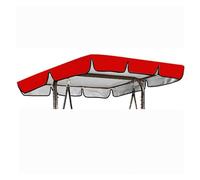 600D High Quality Silver Coated Oxford Cloth Swing Canopy Replacement Cover Waterproof,UV Protected Outdoor Swing Canopy for Lawn Garden, Party ,red-164*114*15cm