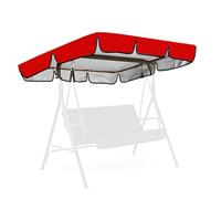 600D High Quality Silver Coated Oxford Cloth Swing Canopy Replacement Cover Waterproof,UV Protected Outdoor Swing Canopy for Lawn Garden, Party ,red-190*132*15cm