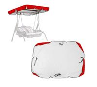 600D High Quality Silver Coated Oxford Cloth Swing Canopy Replacement Cover Windproof Heavy Duty Rip Proof Outdoor Swing Canopy Replacement for Lawn Garden, Party ,red-190*132*15cm
