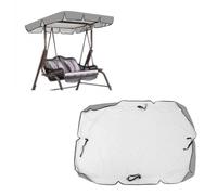 600D High Quality Silver Coated Oxford Cloth Swing Cover Waterproof,UV Protected Porch Swing Canopy for Lawn Garden, Party ,grey-190*132*15cm