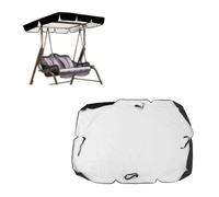 600D High Quality Silver Coated Oxford Cloth Swing Cover Windproof Heavy Duty Rip Proof Swing Canopy Replacement Top for Lawn Garden, Party ,Black-190*132*15cm