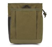600D Nylon Tool Belt Pouch 20cm Drawstring Waist Bag Multi-Pocket Climbing Chalk Bag 180g Lightweight Storage Hunting Gear Waist Pouch 20x15cm Tear-Resistant Nylon Outdoor Tool Holder Bag 600D (Green)