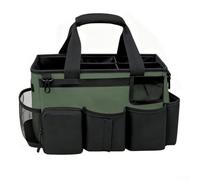 600D Oxford Cleaning Caddy with Adjustable Strap | Sturdy 600D fabric, scratch resistant, holds sprays and wipes, army green colour, for durable daily use