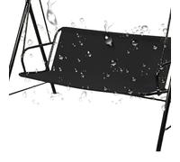 600D Oxford Replacement Cushion Cover for 2/3-Seater Outdoor Hollywood Swing, Waterproof, Size: 138x50x50cm, Black, Perfect for Patio & Garden Furniture