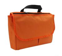 600D Oxford Walker Storage Bag with 3 Compartments & Front Pockets - Hanging Wheelchair Organizer for Seniors, Measuring 30 x 10 x 2(Orange)