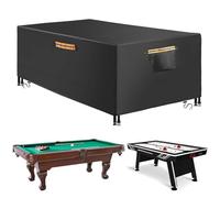 600D Oxford Waterproof Heavy Duty Billiard Pool Table Cover, Waterproof & Tearproof Covers for Pool Table 6/6.5/7/7.5/8/8.5/9FT Fitted,Black,6.5FT
