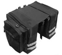 600D PVC Double Bike Bag 24L Heavy Duty Rain Proof(Black)