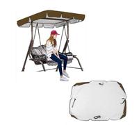 600D Silver Coated Ox Canopy Cover for Hollywood Swing - Waterproof UV Resistant Tear-Proof Outdoor Patio e Replacement Long-Lasting & Weather-Resistant