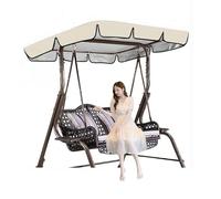 600D Silver-Coated Ox Fabric Canopy Cover for Hollywood Swing Chair - Windproof Tear-Resistant Waterproof Replacement for Outdoor Use