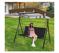 600D Silver Coated Ox Fabric Canopy Cover for Hollywood Swing - Weatherproof Windproof Tear-Resistant Replacement for Outdoor Patio Fur