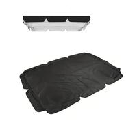 600D Silver Coated Oxford Cloth Swing Cover Durable and Tear-Resistant Outdoor Swing Canopy Replacement for Lawn Garden, Party,Black-190 * 132 * 15cm