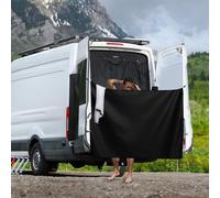 600D Waterproof Oxford RV Truck Rear Door Shower Curtain for Mercedes-Benz Sprinter, Ford Transit, Ram Promaster Vans - Quick Magnetic Installation, Privacy Protection, Includes Storage Bag