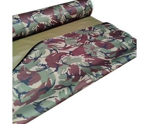 600D Waterproof Polyester Fabric with PVC Coating - 150cm Wide - Heavy Duty Canvas Material for Campervan, Outdoor Upholstery - Sold by The Metre (Camouflage - Green Woodland)