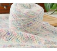 600g Colorful Dot Mohair Rainbow Bean Yarn Soft and Waxy Handmade DIY Material for Knitted Scarf Hat Men and Women Sweater
