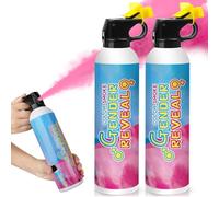600G Gender Reveal Fire Extinguisher Color Blasters, 100% Biodegragable Gender Reveal Smoke Cannon, Gender Reveal Smoke Bombs Spray for Baby Shower Party (2 Pack 300G Per Bottle, Pink)