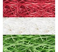 600g Red, Green & White Shredded Tissue Paper Dust-Free Christmas Shredded Paper for Filling Hampers & Gift Wrapping - Ideal Cushioning Filler for Shipping Boxes, Gift Baskets, Hampers