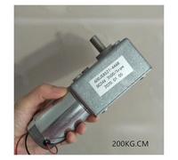 600JSX-4468 7144 Square Turbo-Worm Gear Reduce Box Self-Lock 12V 24V electronic starter High Torque Speed 1/5/10/15/30/60/100RPM Single Shaft IINKUEYK(24V-01,100RPM_24V)