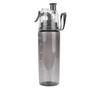 600ml Anti-Leak Sports Water Spray Bottle - Clear Plastic, 4 Colors Available for Kids (Black)