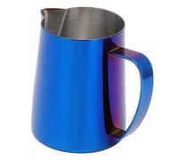600ml Blue Stainless Steel Coffee Pitcher, Milk Frothing Cup with Ergonomic Handle, Smooth Pour Spout, Large Capacity for Latte Art at Home Or Cafe Use