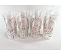 600ml Clear Plastic Mixing Cup - 50pk - No Lid