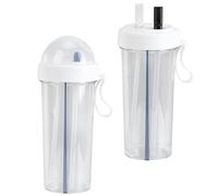 600ml Dual Use Water Cup with Silicone Handle (White)