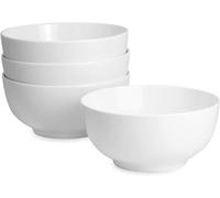 600ml Porcelain Bowls Set of 4 White, Cereal, Pasta, Soup & Dessert Dishes