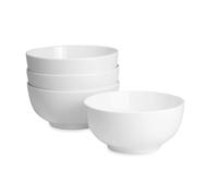 600ml Porcelain Bowls Set of 4 White, Cereal, Pasta, Soup & Dessert Dishes | Large Bowl in White for Breakfast Bowls, Pasta Bowls, Noodles Bowl - Dishwasher, Microwave and Oven Safe Dessert Dishes