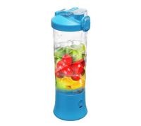 600ml Portable Blender, Portable Juicing Cup With 6 Blades, Usb Rechargeable Multifunctional Household Juicer, Blender Smoothie Maker, Mini Juicer Cup Electric (Sky Blue, Clear)