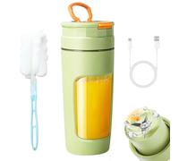 600ML Portable Juicer Blender, Personal Blender USB Rechargeable, Juice Maker for Juice, Milkshake, Smoothies, Protein Shakes, Rechargeable, Lid & Sip Spout, Blend Ice & Frozen Fruit,BPA Free (Green)