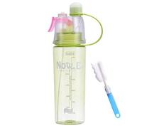 600ml Sports Portable Spray Water Bottle Click Mist Water Cup Leakproof Bottle with Straw & Cup Brush,Plastic Drinking Bottles Friendly Materials for Teenager,Adult,Outdoor,Cycling