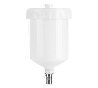600ML Spray Gun Cup, Plastic Paint Cup Replacement Pot with Thread Connector for Most Automotive Series Spray Guns Like H-827 H-887