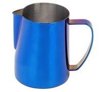 600ml Stainless Steel Coffee Pitcher Milk Frothing Cup Jug Professional Barista Grade Latte Art Tool Durable Ergonomic Handle for Home and Cafe Use Blue Colorful Optional (Blue)