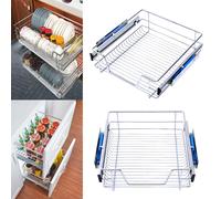 (600mm, 2pcs) Kitchen Pull Out Wire Baskets Base Storage Unit