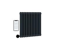 (600mm H x 800mm W, 2 Column) Wifi Electric Column Anthracite Traditional Radiator Smart 7 Day Programmable Timer App Compatibility
