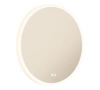 600mm Round IP44 LED Bathroom Mirror & Demister - Tunable White Diffused Border