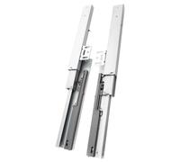 600MM Slides Soft Close Bottom Mount 50KG Load Capaci Triple Rail Invisible Design 1 Pair (25CM 10IN) Ideal for Kitchen & Fur Upgrade